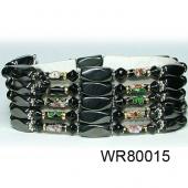 36inch Black Cloisonne ,Crytal,Magnetic Wrap Bracelet Necklace All in One Set